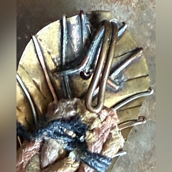 Baer,SF artisan belt 4 color woven braided jute, copper, brass, silvertone metal - Picture 11 of 14